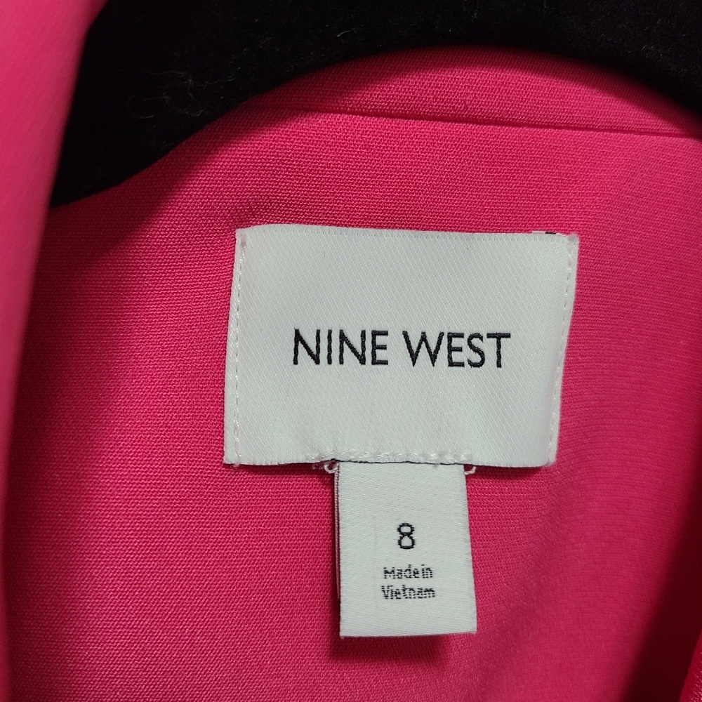 Nine West Pink The Boyfriend Blazer Double-Breasted Suit Jacket Size 8 NWT - Picture 3 of 13